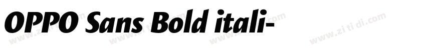 OPPO Sans Bold itali字体转换